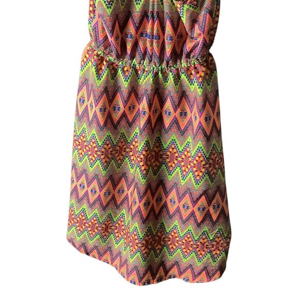 Japna Girls Dress Size 12 Multicolor Elastic Waist Geometric Pattern Sleeveless - Picture 8 of 11